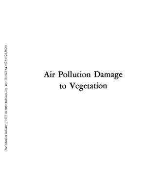 خرید و دانلود نسخه کامل کتاب Air Pollution Damage to Vegetation