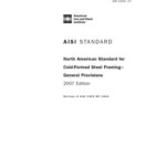 خرید و دانلود نسخه کامل کتاب AISI Standard – North American Standard for Cold-Formed Steel Framing – General Provisions
