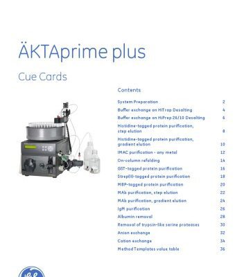 خرید و دانلود نسخه کامل کتاب ÄKTAprime Plus Cue Cards