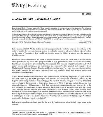 خرید و دانلود نسخه کامل کتاب Alaska Airlines: Navigating Change