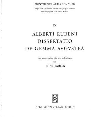 خرید و دانلود نسخه کامل کتاب Alberti Rubeni Dissertatio de Gemma Augustea