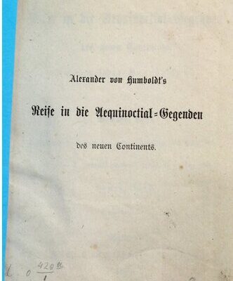 خرید و دانلود نسخه کامل کتاب Alexander von Humboldts Reise in die Äquinoctial-Gegenden des neuen Kontinents