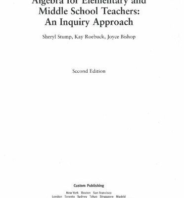 خرید و دانلود نسخه کامل کتاب Algebra for Elelementary and Middle School Teachers: An Inquiry Approach