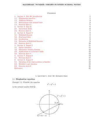 خرید و دانلود نسخه کامل کتاب Algebraic Number Theory – Summer School Notes