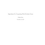 خرید و دانلود نسخه کامل کتاب Algorithms for Computing with Modular Forms