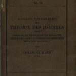 خرید و دانلود نسخه کامل کتاب ALLGEMEINE NATURGESCHICHTE und THEORIE DES HIMMELS oder Versuch von der Verfassung und dem mechanischen Ursprung des ganzen Weltgebäudes nach Newtonischen Grundsätzen abgehandelt (1755)