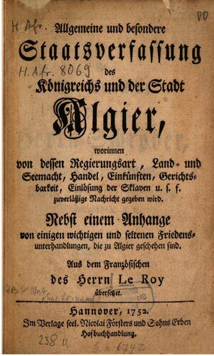 خرید و دانلود نسخه کامل کتاب Allgemeine und besondere Staatsverfassung des Königreichs und der Staat Algier_68c03e7b816de.jpeg خرید و دانلود نسخه کامل کتاب Allgemeine und besondere Staatsverfassung des Königreichs und der Staat Algier