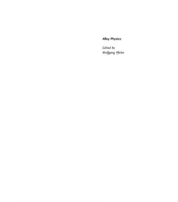 خرید و دانلود نسخه کامل کتاب Alloy physics: a comprehensive reference