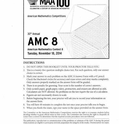 خرید و دانلود نسخه کامل کتاب American Mathematics Contest 8 (AMC 8) 2014