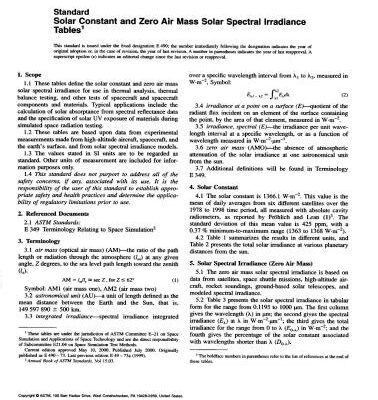 خرید و دانلود نسخه کامل کتاب American Standard. Solar Constant and Zero Air Mass Solar Spectral Irradiance