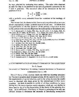 خرید و دانلود نسخه کامل کتاب An Interpretation of Diracs Theory of the Electron