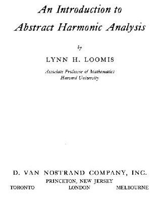 خرید و دانلود نسخه کامل کتاب An introduction to abstract harmonic analysis