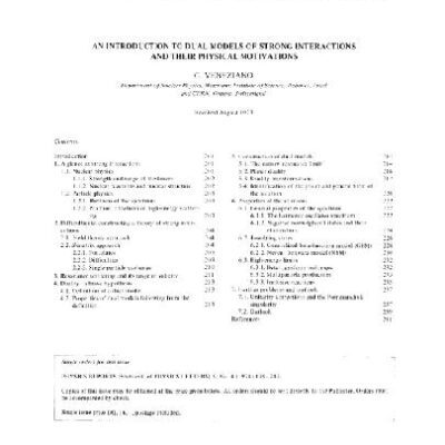 خرید و دانلود نسخه کامل کتاب An introduction to dual models of strong interaction and their physical motivations