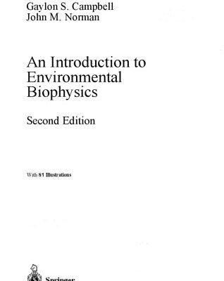 خرید و دانلود نسخه کامل کتاب An Introduction To Environmental Biophysics