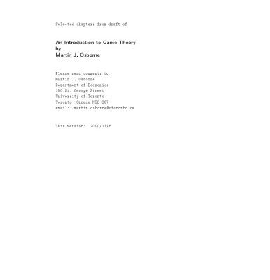 خرید و دانلود نسخه کامل کتاب An introduction to game theory