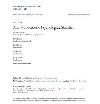 خرید و دانلود نسخه کامل کتاب An Introduction to Psychological Statistics