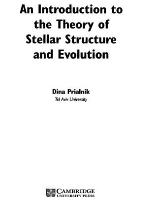 خرید و دانلود نسخه کامل کتاب An introduction to the theory of stellar structure and evolution