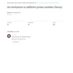 خرید و دانلود نسخه کامل کتاب An invitation to additive prime number theory