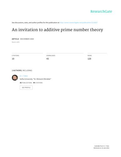 خرید و دانلود نسخه کامل کتاب An invitation to additive prime number theory_68b55c2c3b049.jpeg خرید و دانلود نسخه کامل کتاب An invitation to additive prime number theory
