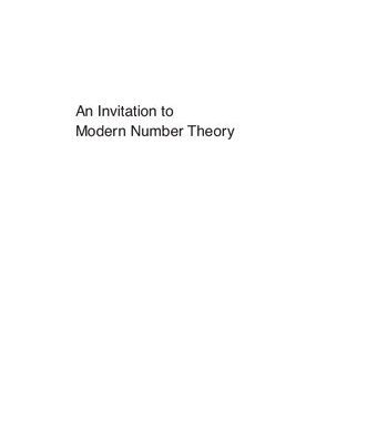 خرید و دانلود نسخه کامل کتاب An Invitation to Modern Number Theory