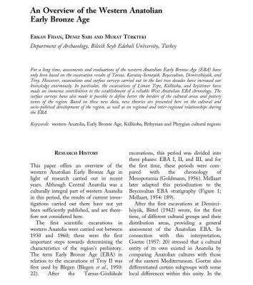 خرید و دانلود نسخه کامل کتاب An Overview of the Western Anatolian Early Bronze Age