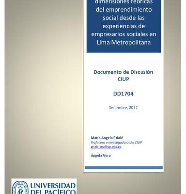 خرید و دانلود نسخه کامل کتاب Análisis de las dimensiones teóricas del emprendimiento social desde las experiencias de empresarios sociales en Lima Metropolitana