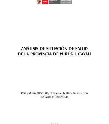 خرید و دانلود نسخه کامل کتاب Análisis de situación de salud de la provincia de Purús, Ucayali