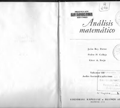 خرید و دانلود نسخه کامل کتاب Analisis matematico. Vol. III: Analisis funcional y aplicaciones. (Spanish)  Mathematical analysis. Vol. III: Functional analysis and applications