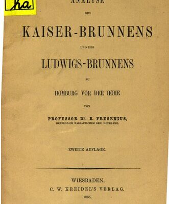 خرید و دانلود نسخه کامل کتاب Analyse des Kaiser-Brunnens und des Ludwigs-Brunnens zu Homburg von der Höhe