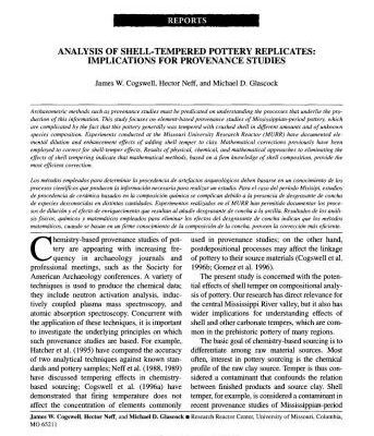 خرید و دانلود نسخه کامل کتاب Analysis of Shell-Tempered Pottery Replicates: Implications for Provenance Studies