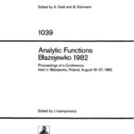 خرید و دانلود نسخه کامل کتاب Analytic functions. Blazejewko 1982. Proceedings of a conference