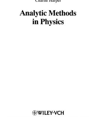 خرید و دانلود نسخه کامل کتاب Analytic methods in physics