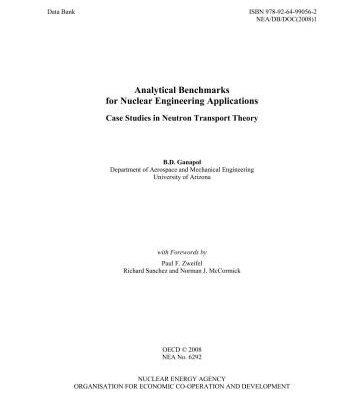 خرید و دانلود نسخه کامل کتاب Analytical Benchmarks for Nuclear Engineering Applications. Case Studies in Neutron Transport Theory