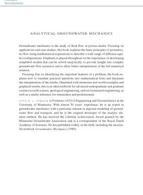 خرید و دانلود نسخه کامل کتاب Analytical Groundwater Mechanics