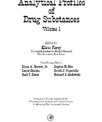 خرید و دانلود نسخه کامل کتاب Analytical Profiles of Drug Substances, Vol. 1