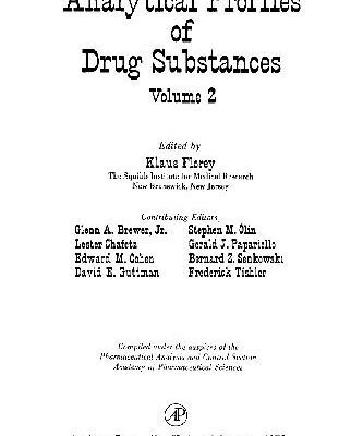 خرید و دانلود نسخه کامل کتاب Analytical Profiles of Drug Substances, Vol. 2