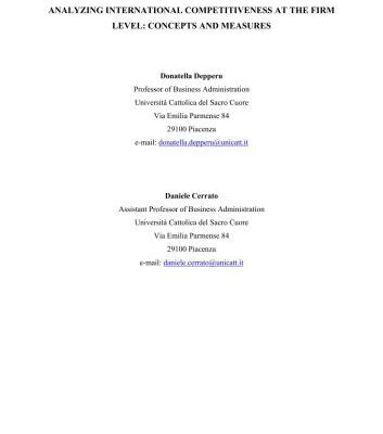 خرید و دانلود نسخه کامل کتاب Analyzing international competitiveness at the firm level: concepts and measures