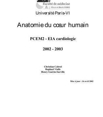 خرید و دانلود نسخه کامل کتاب Anatomie du coeur humain