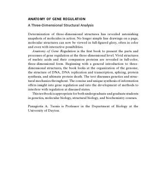 خرید و دانلود نسخه کامل کتاب Anatomy of Gene Regulation: A Three-dimensional Structural Analysis
