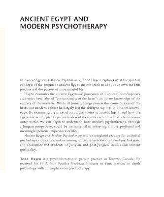 خرید و دانلود نسخه کامل کتاب Ancient Egypt and Modern Psychotherapy: Sacred Science and the Search for Soul