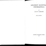 خرید و دانلود نسخه کامل کتاب Ancient Egyptian Onomastica