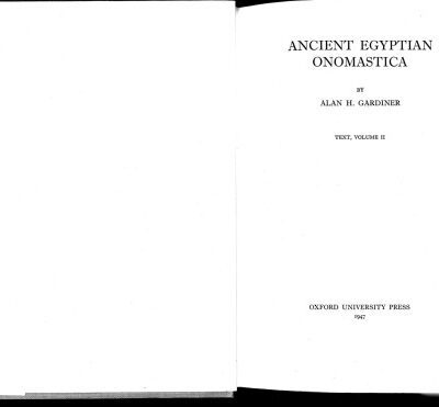خرید و دانلود نسخه کامل کتاب Ancient Egyptian Onomastica