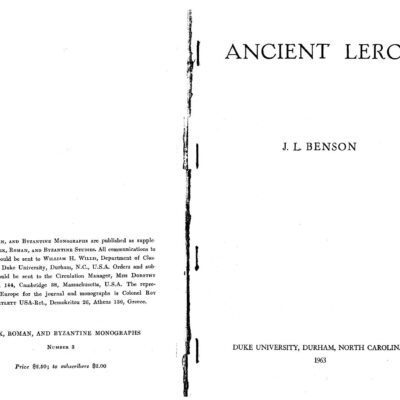 خرید و دانلود نسخه کامل کتاب Ancient Leros