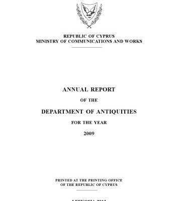 خرید و دانلود نسخه کامل کتاب Annual Report of the Department of Antiquities for the year 2009