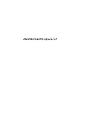 خرید و دانلود نسخه کامل کتاب Antarctic Mineral Exploitation: The Emerging Legal Framework (Studies in Polar Research)
