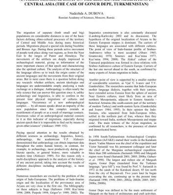 خرید و دانلود نسخه کامل کتاب Anthropological Essay on the Bronze Age Migrations in Central Asia (the case of Gonur Depe, Turkmenistan)