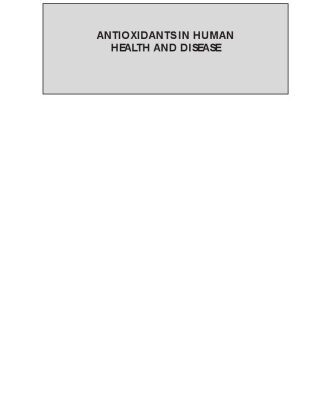 خرید و دانلود نسخه کامل کتاب Antioxidants in Human Health and Disease