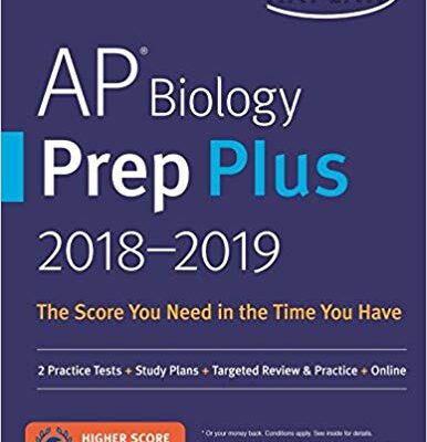 خرید و دانلود نسخه کامل کتاب AP Biology Prep Plus 2018-2019: 2 Practice Tests + Study Plans + Targeted Review & Practice + Online