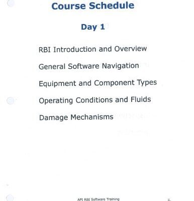 خرید و دانلود نسخه کامل کتاب API RBI SOFTWARE (Risk-Based Inspection)