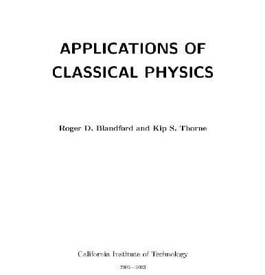 خرید و دانلود نسخه کامل کتاب Applications of classical physics
